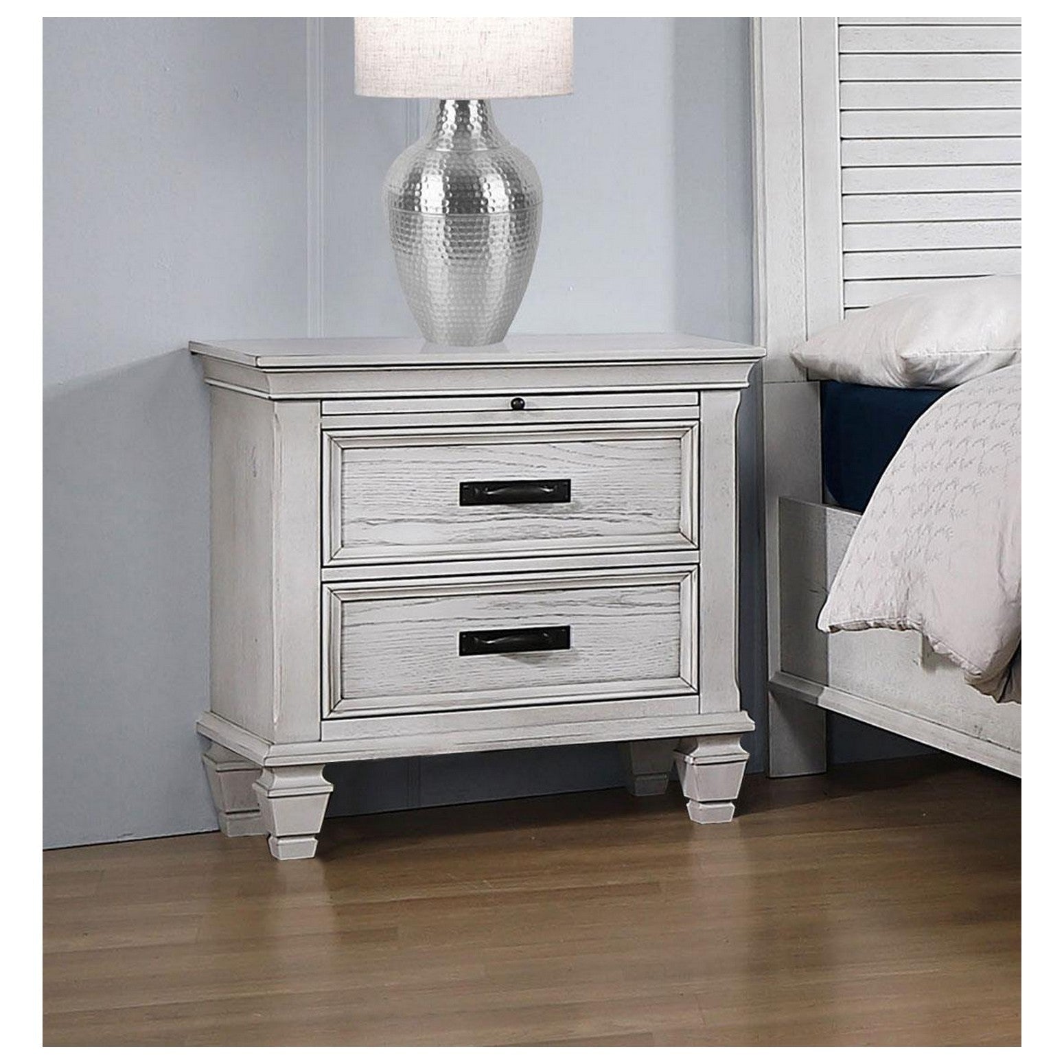 Franco 2-drawer Nightstand Antique White 205332