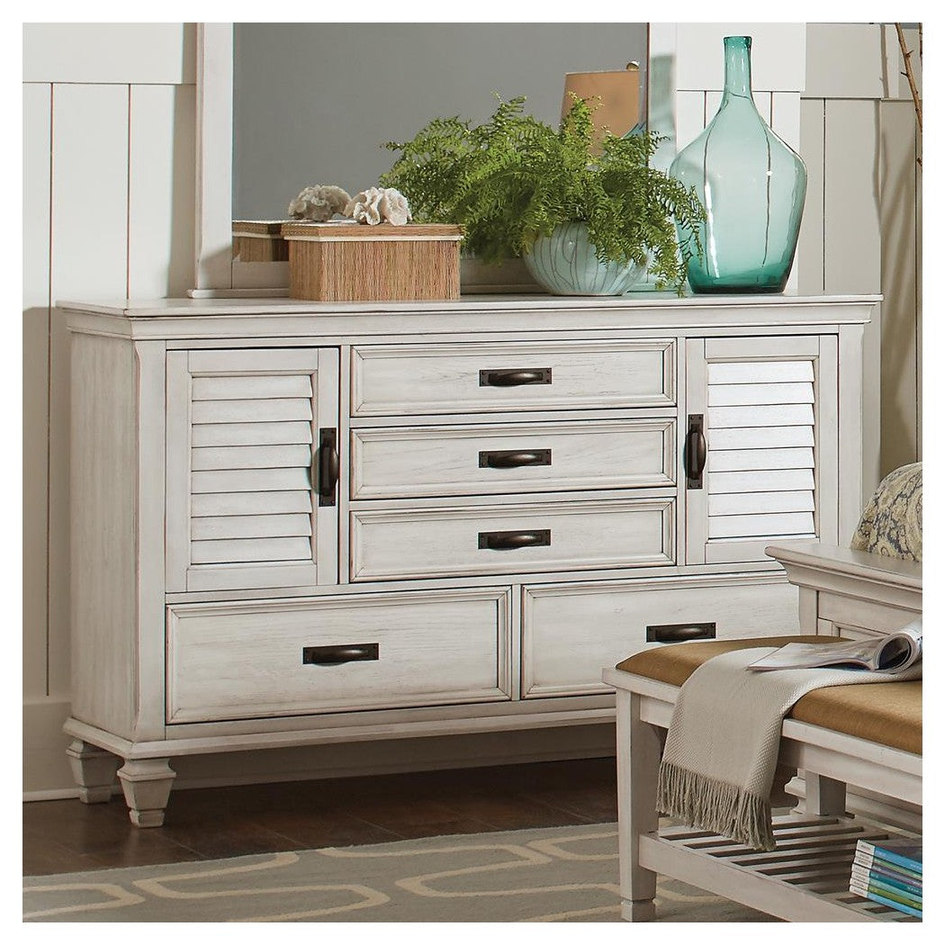 Franco 5-drawer Dresser Antique White 205333