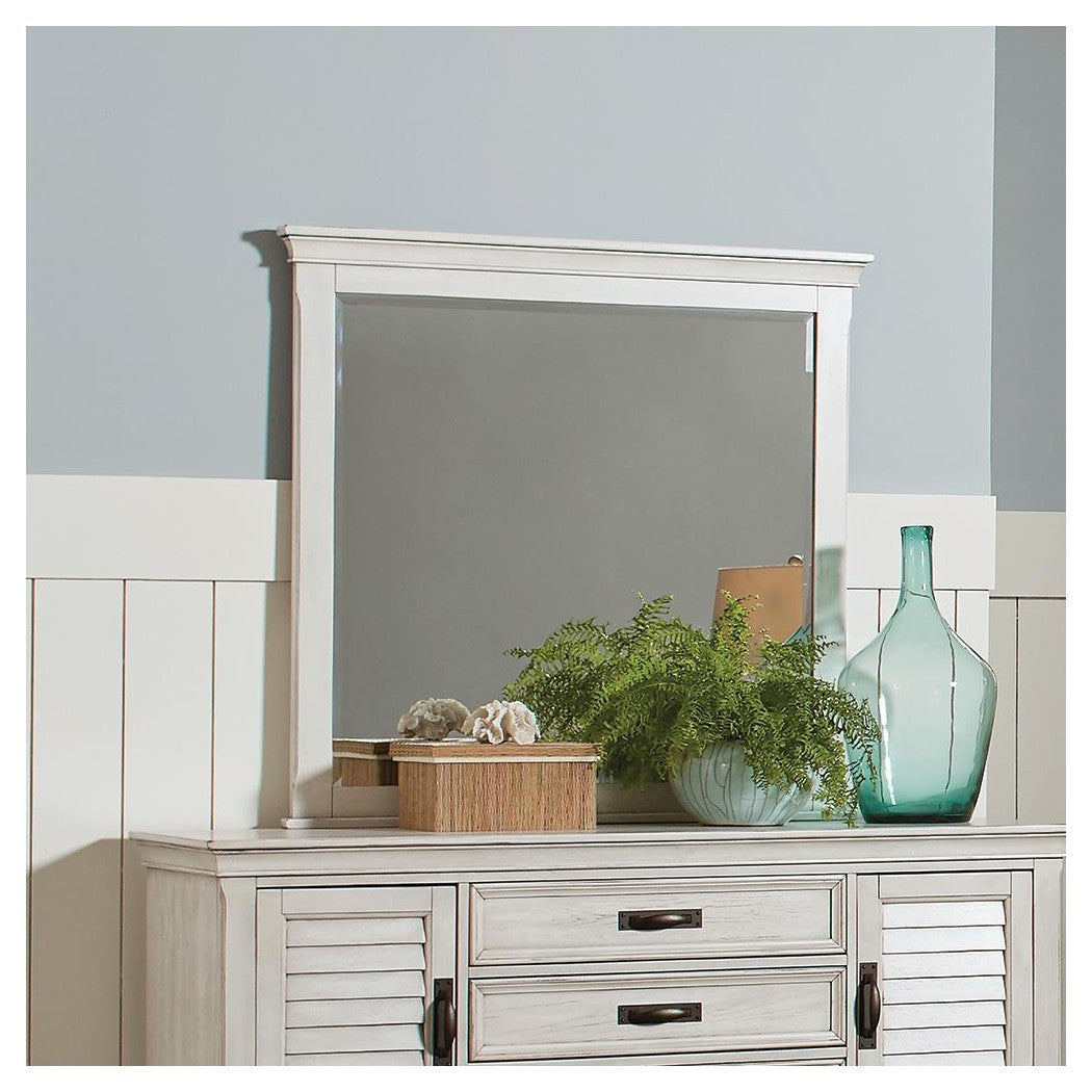 Franco Rectangular Mirror Antique White 205334