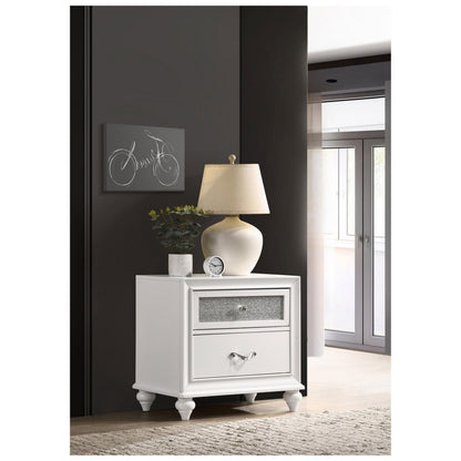 Barzini 2-drawer Nightstand White 205892