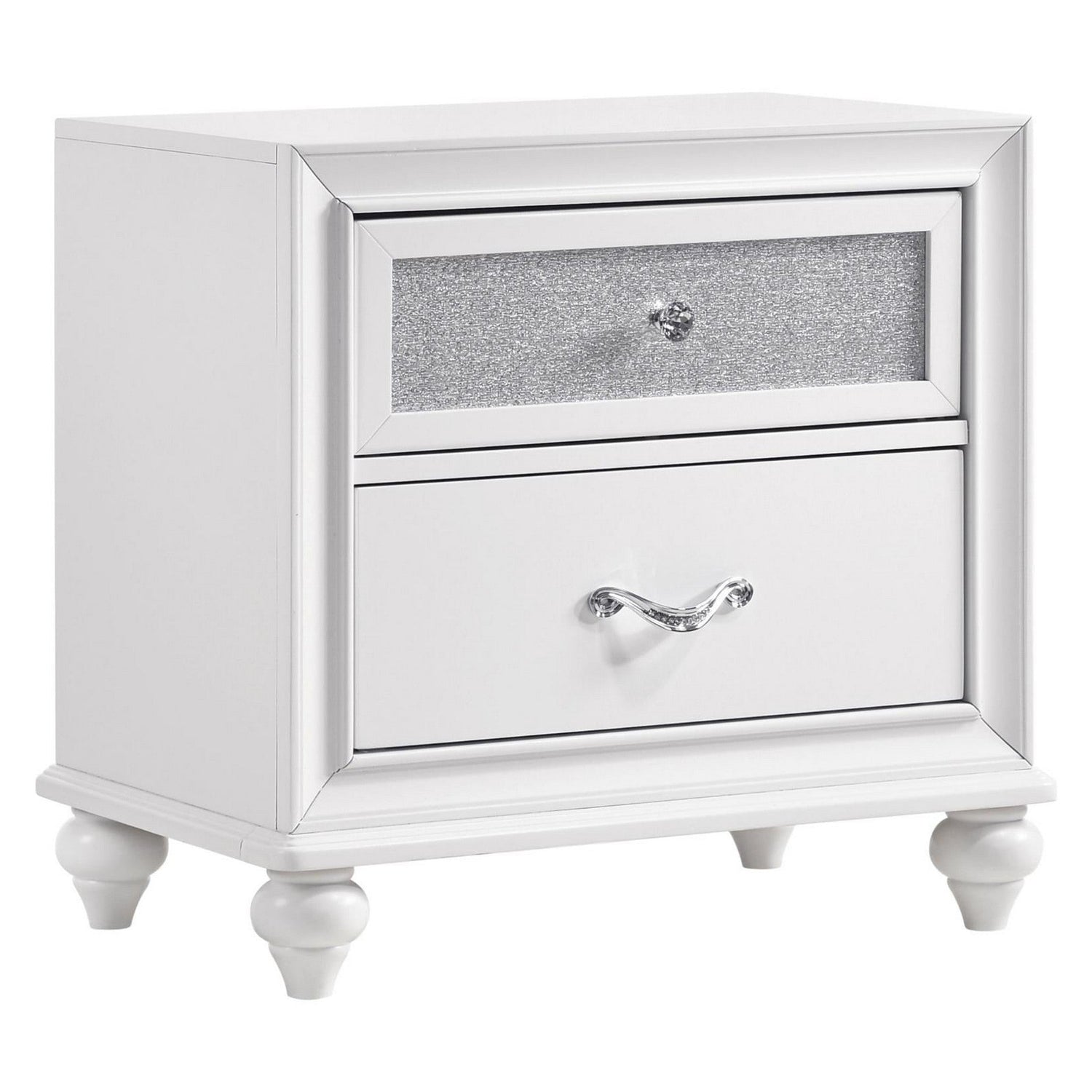 Barzini 2-drawer Nightstand White 205892