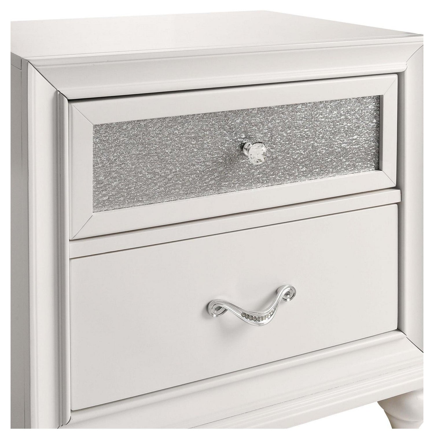 Barzini 2-drawer Nightstand White 205892