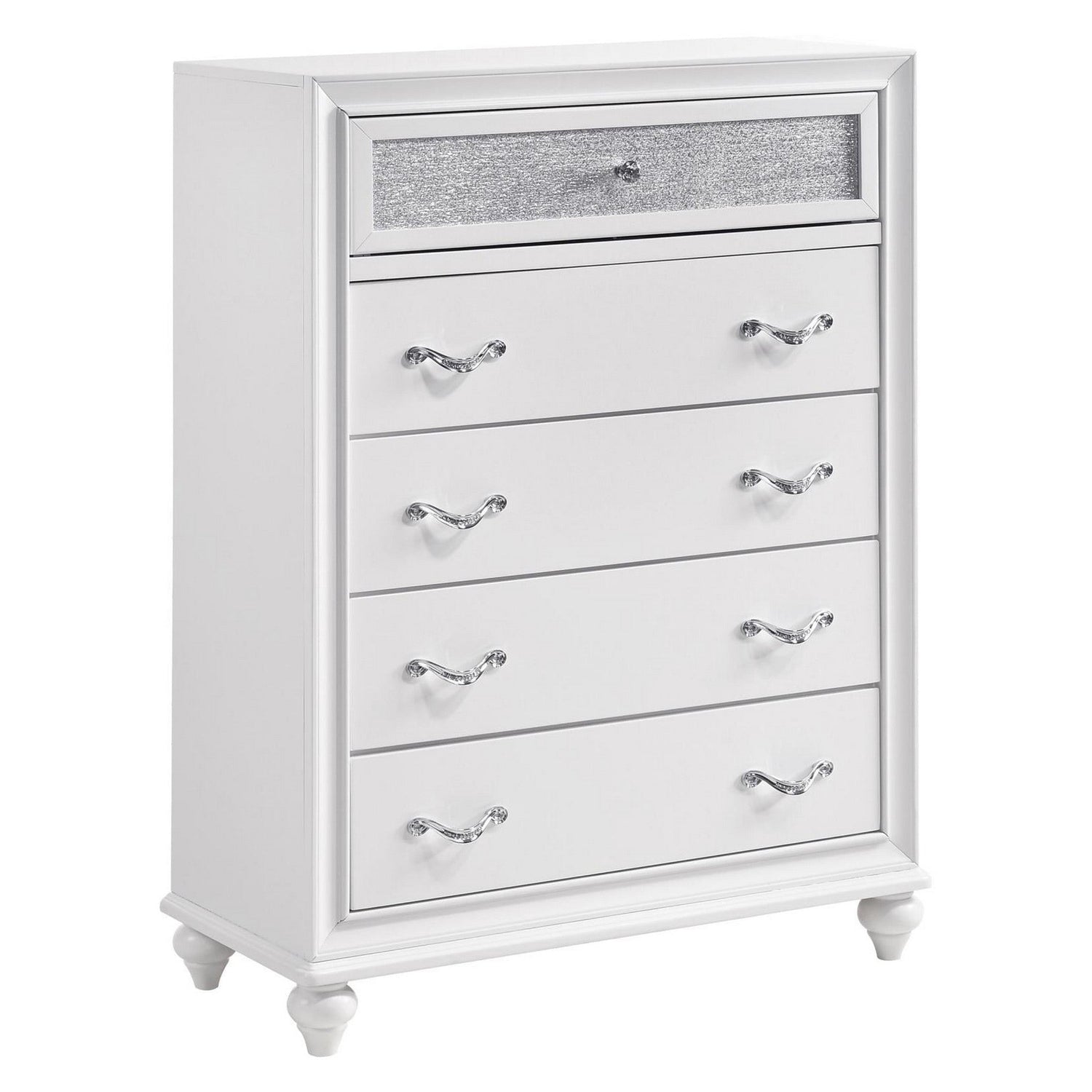 Barzini 5-drawer Chest White 205895