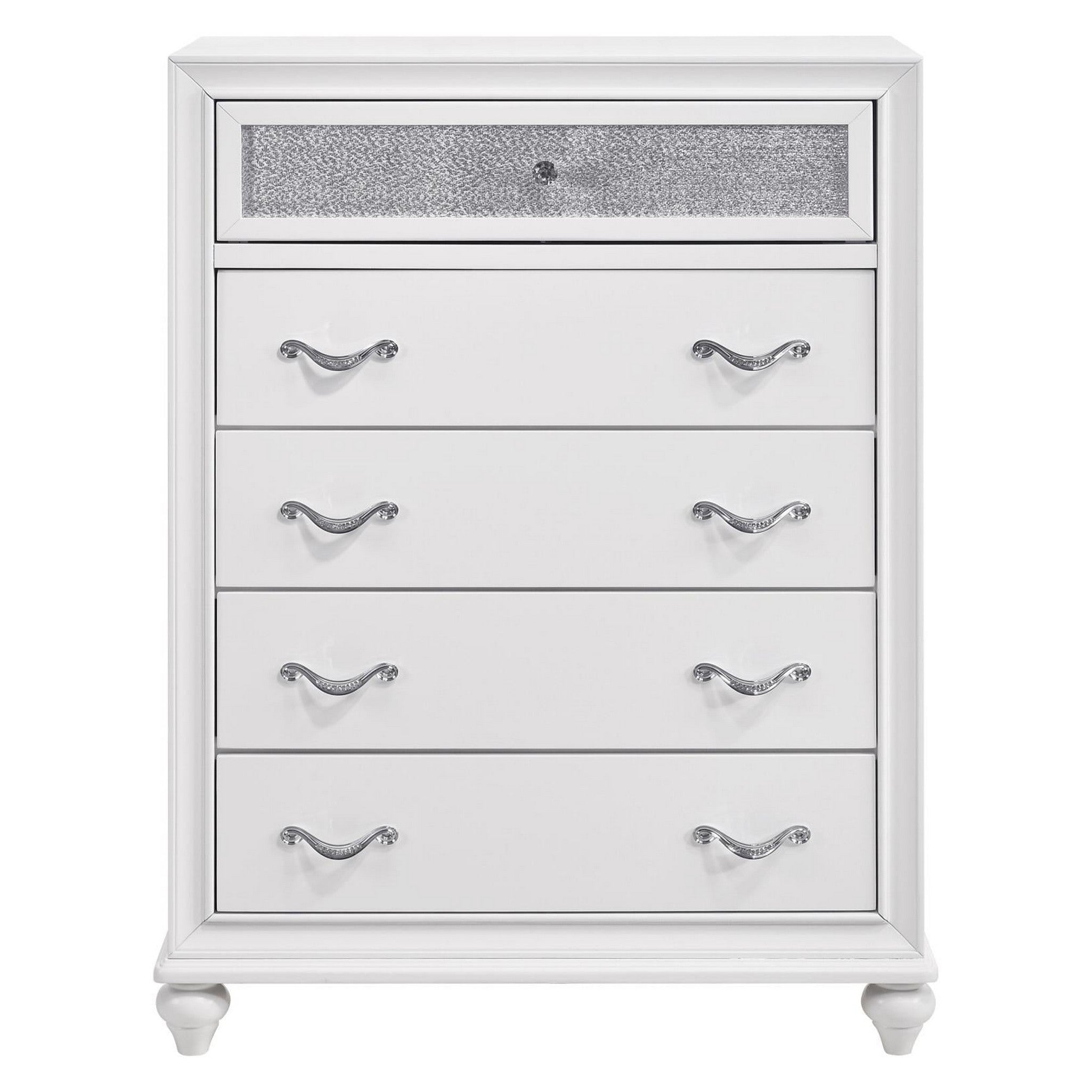 Barzini 5-drawer Chest White 205895