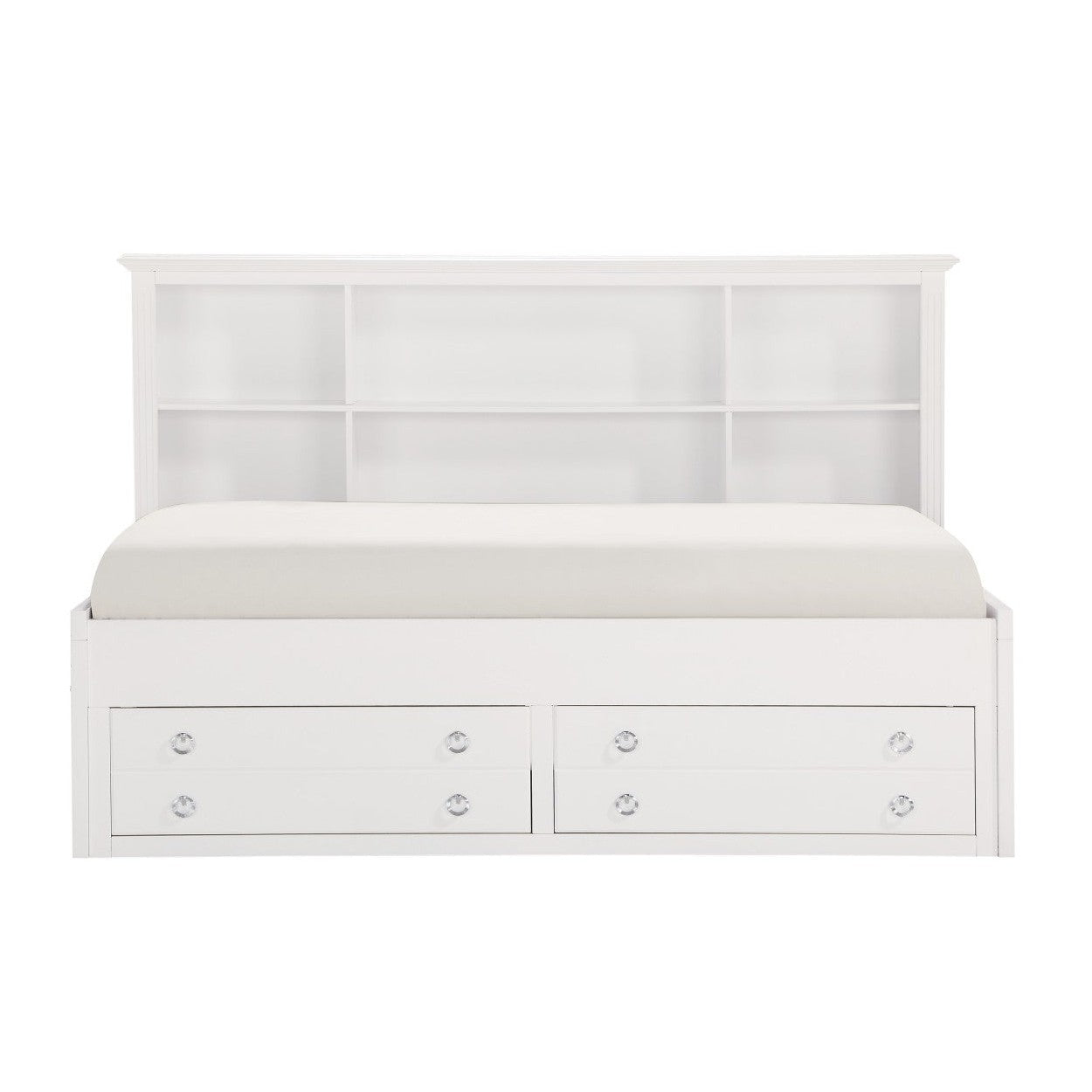 (2) Twin Lounge Storage Bed, White 2058WHPRT-1*