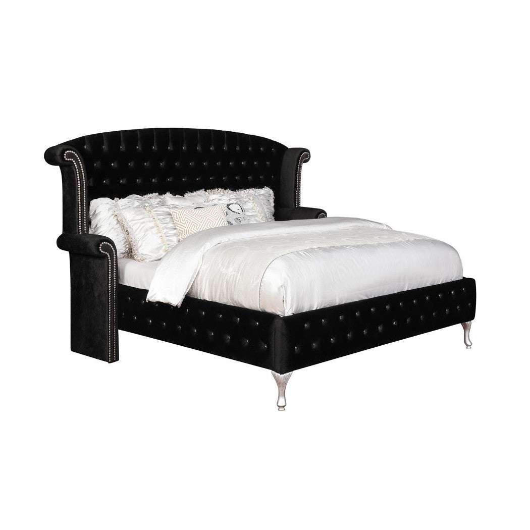 Deanna 4-piece Eastern King Bedroom Set Black 206101KE-S4