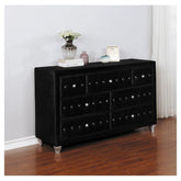 Deanna 7-drawer Rectangular Dresser Black 206103