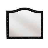 Deanna Button Tufted Mirror Black 206104