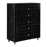 Deanna 5-drawer Rectangular Chest Black 206105