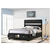 Miranda Full Storage Bed Black 206361F