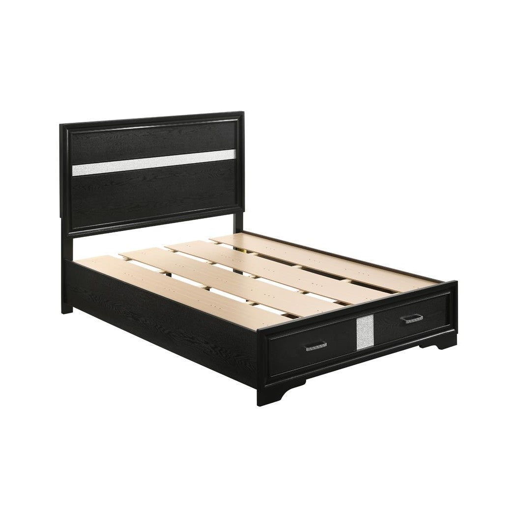 Miranda Full Storage Bed Black 206361F