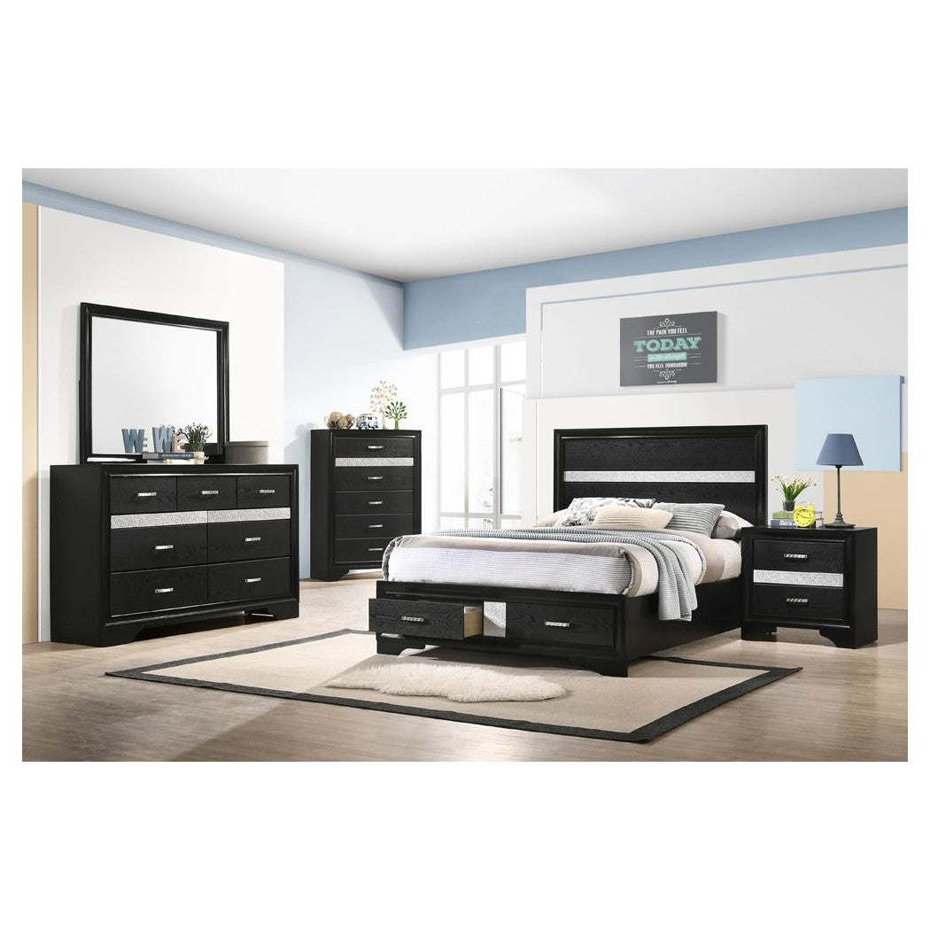 Miranda Full Storage Bed Black 206361F