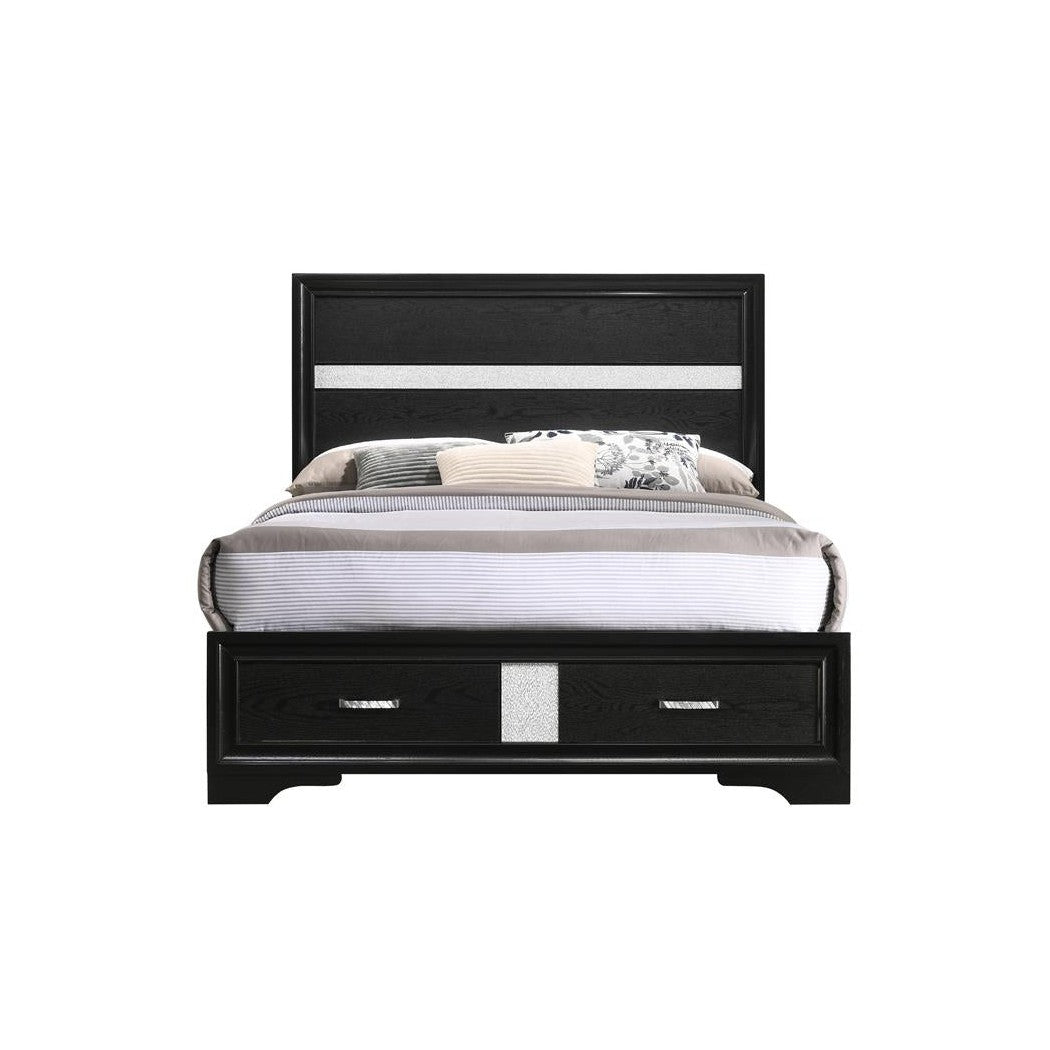 Miranda Full Storage Bed Black 206361F