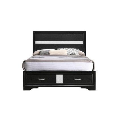 Miranda Full Storage Bed Black 206361F