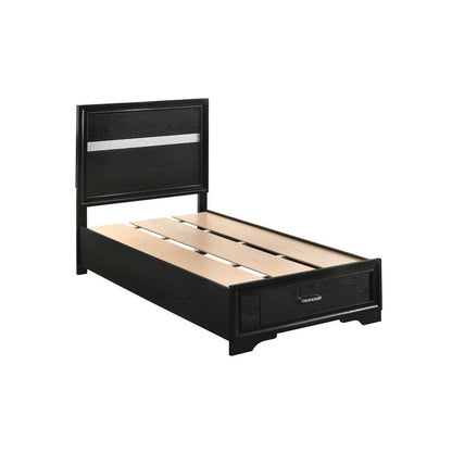 Miranda Twin Storage Bed Black 206361T