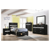 Miranda Twin Storage Bed Black 206361T