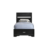 Miranda Twin Storage Bed Black 206361T