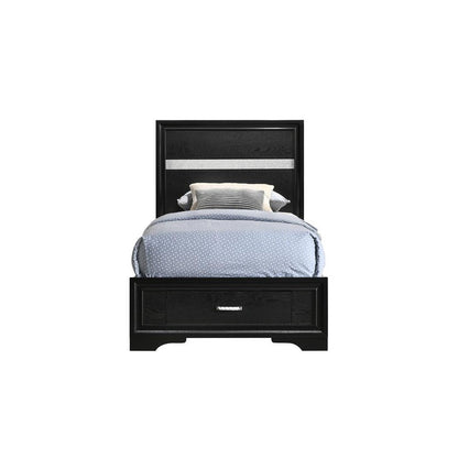 Miranda Twin Storage Bed Black 206361T