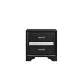 Miranda 2-drawer Nightstand Tray Black 206362