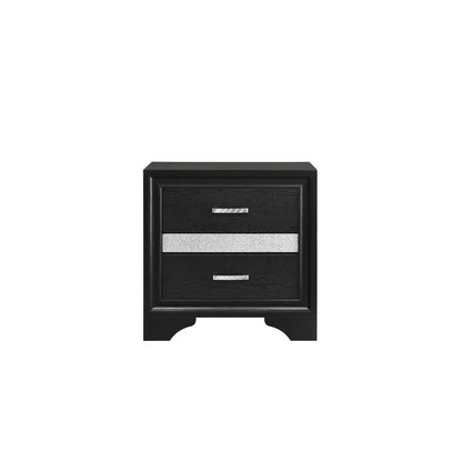 Miranda 2-drawer Nightstand Tray Black 206362