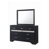 Miranda 7-drawer Dresser Black and Rhinestone 206363