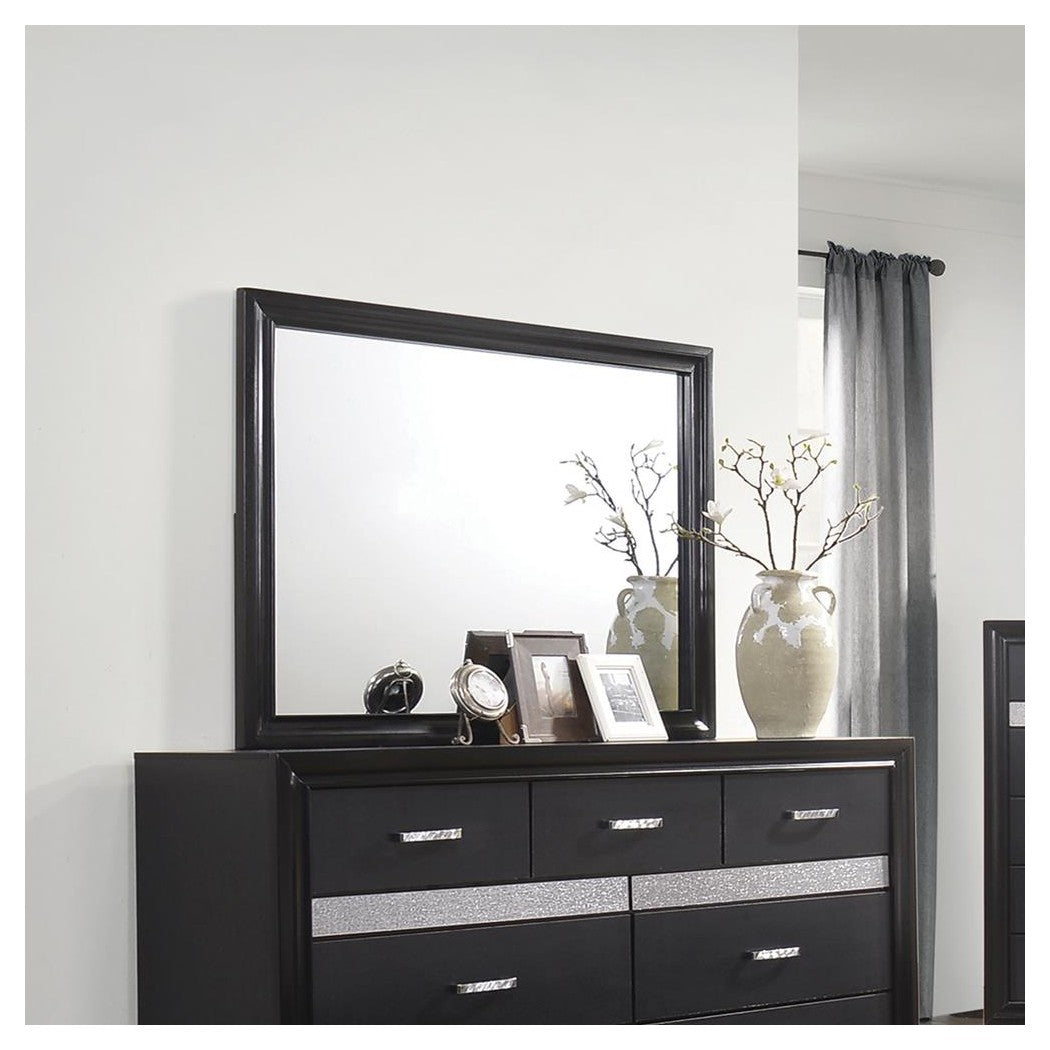 Miranda Rectangular Mirror Black 206364