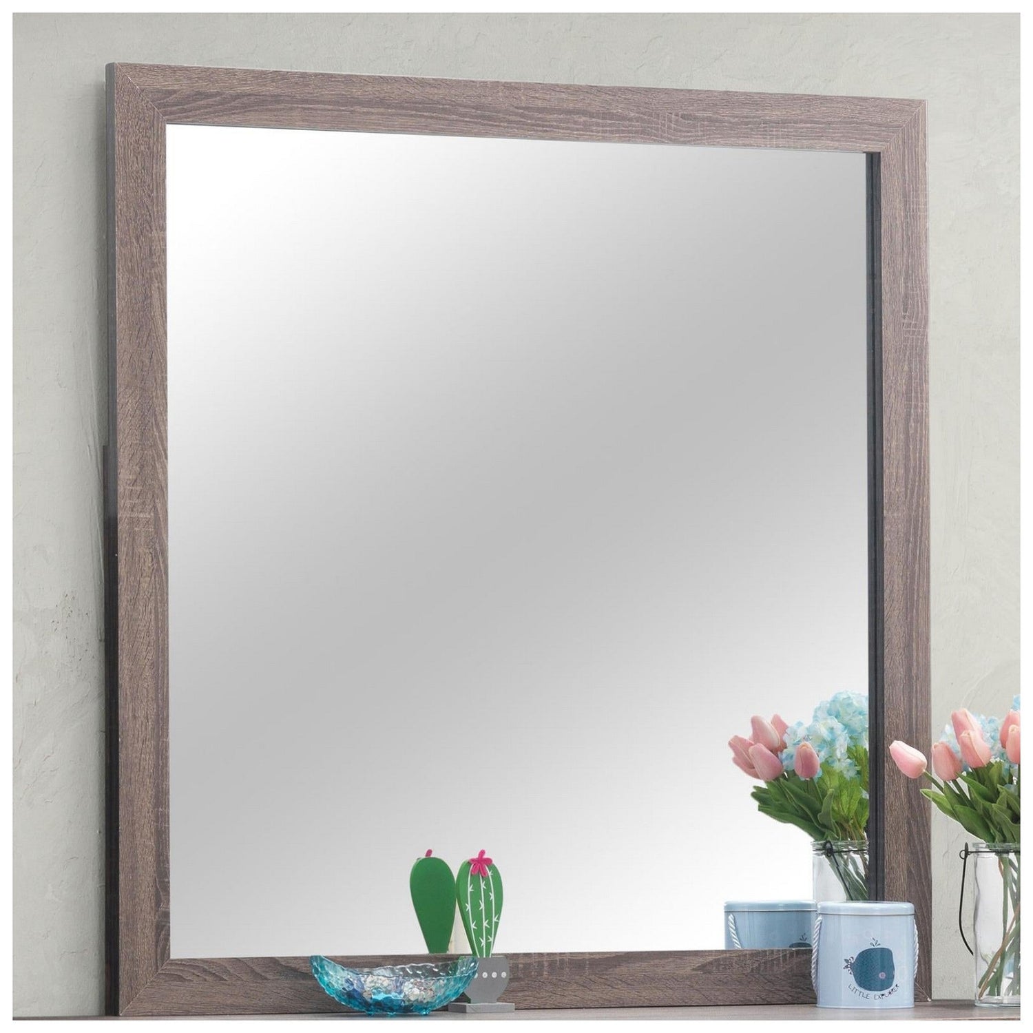 Brantford Rectangle Dresser Mirror Barrel Oak 207044