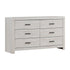 Brantford 6-drawer Dresser Coastal White 207053