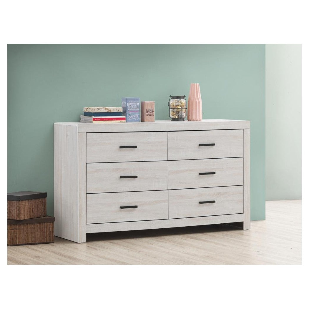 Brantford 6-drawer Dresser Coastal White 207053