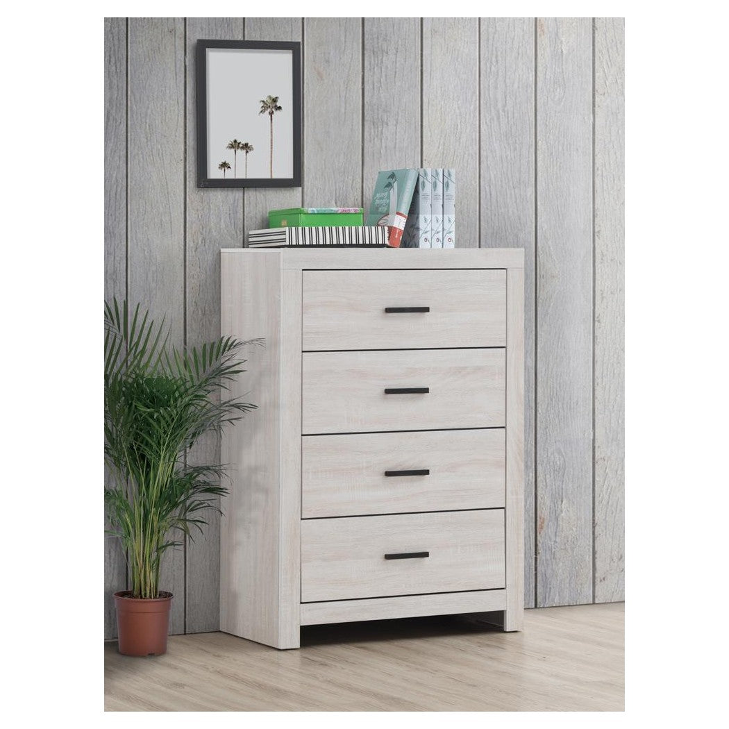 Brantford 4-drawer Chest Coastal White 207055