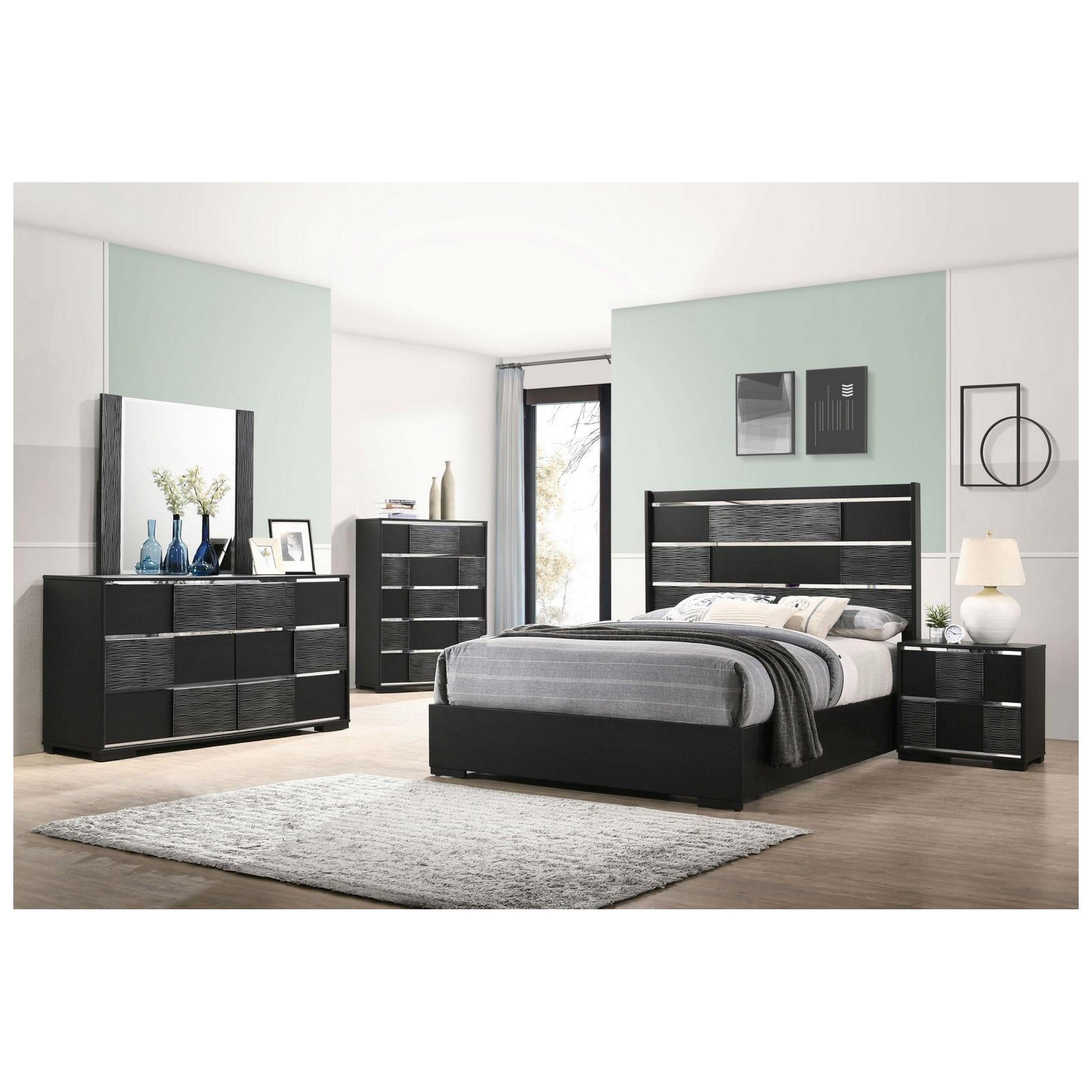 Blacktoft Eastern King Panel Bed Black 207101KE