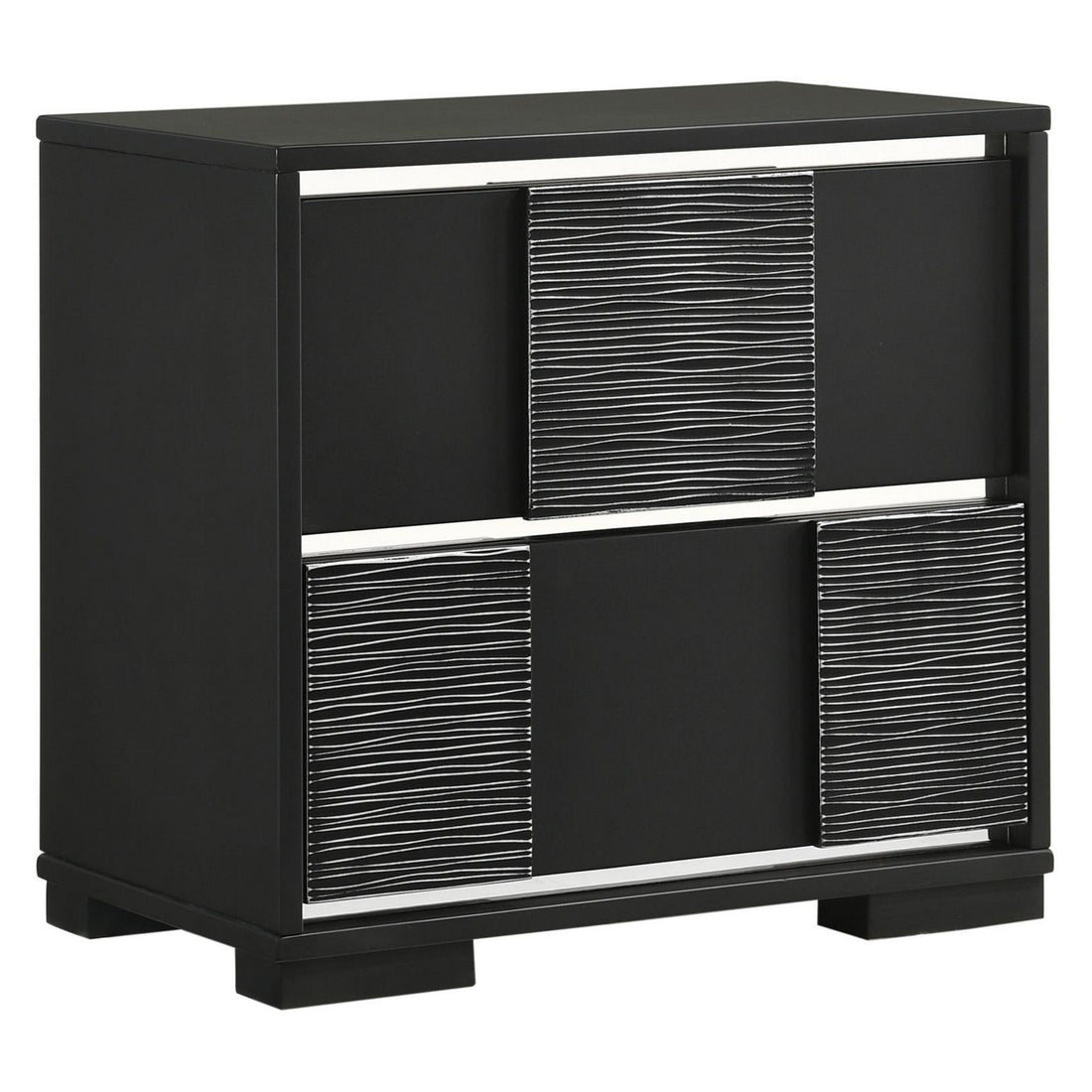 Blacktoft 2-drawer Nightstand Black 207102