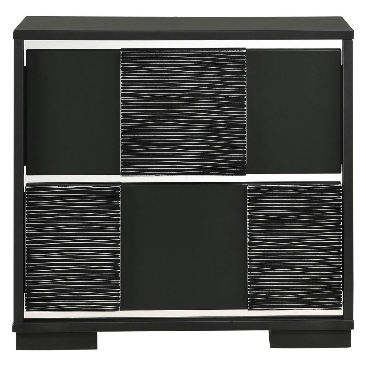 Blacktoft 2-drawer Nightstand Black 207102