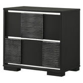 Blacktoft 2-drawer Nightstand Black 207102