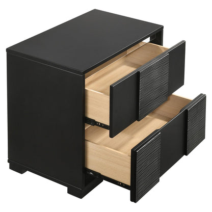 Blacktoft 2-drawer Nightstand Black 207102