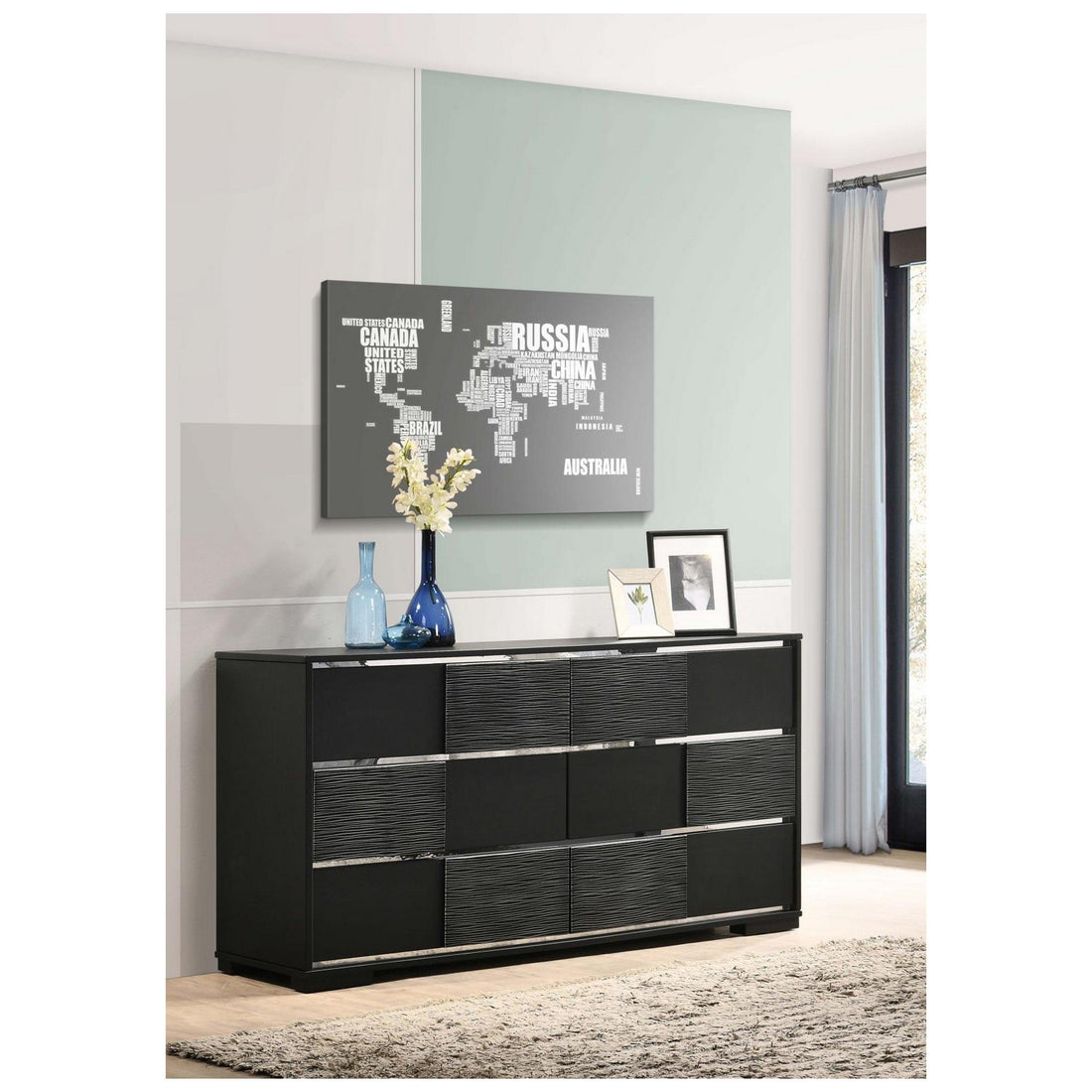 Blacktoft 6-drawer Dresser Black 207103