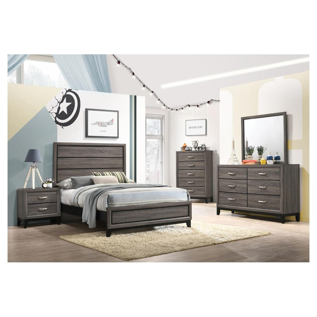 Watson Full Panel Bed Grey Oak 212421F