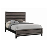 Watson Eastern King Bed Grey Oak and Black 212421KE