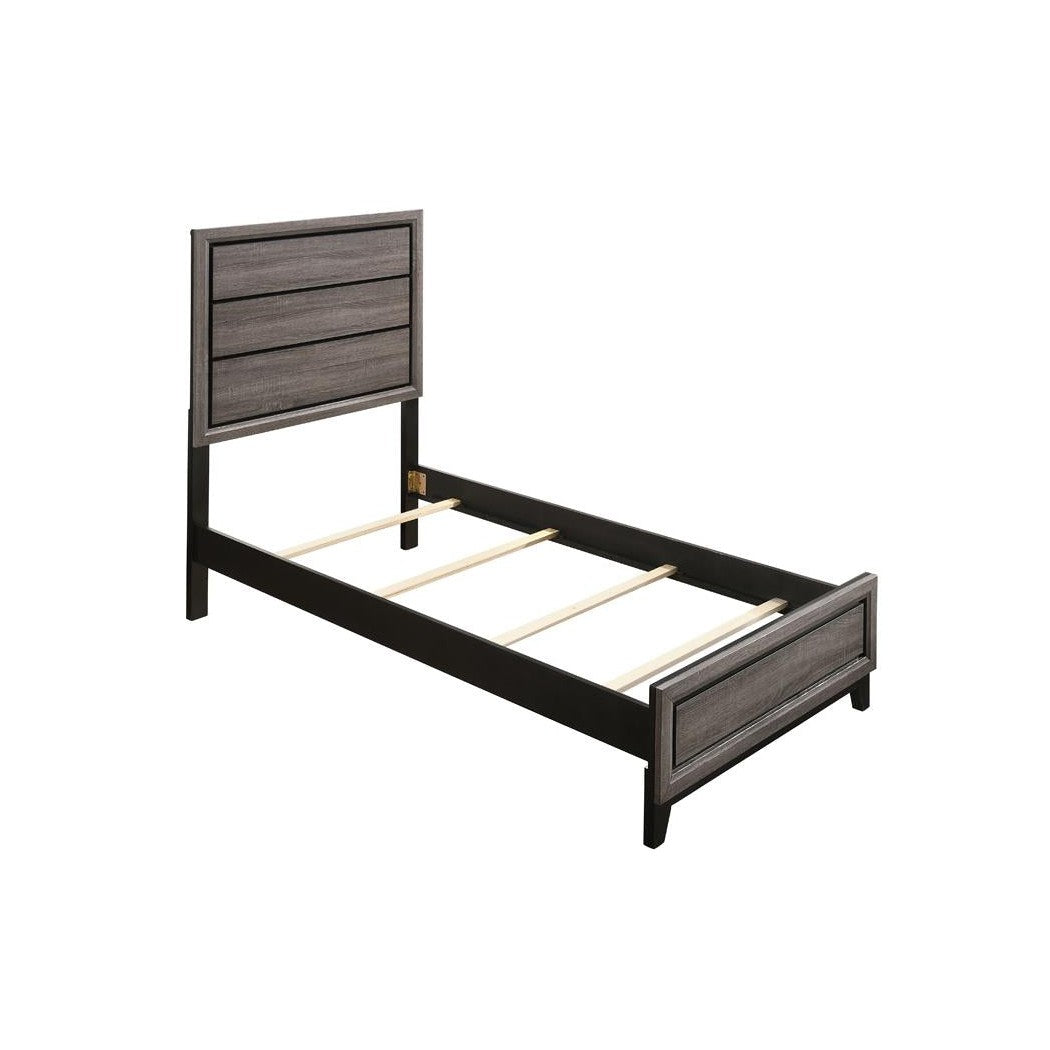 Watson Twin Panel Bed Grey Oak 212421T