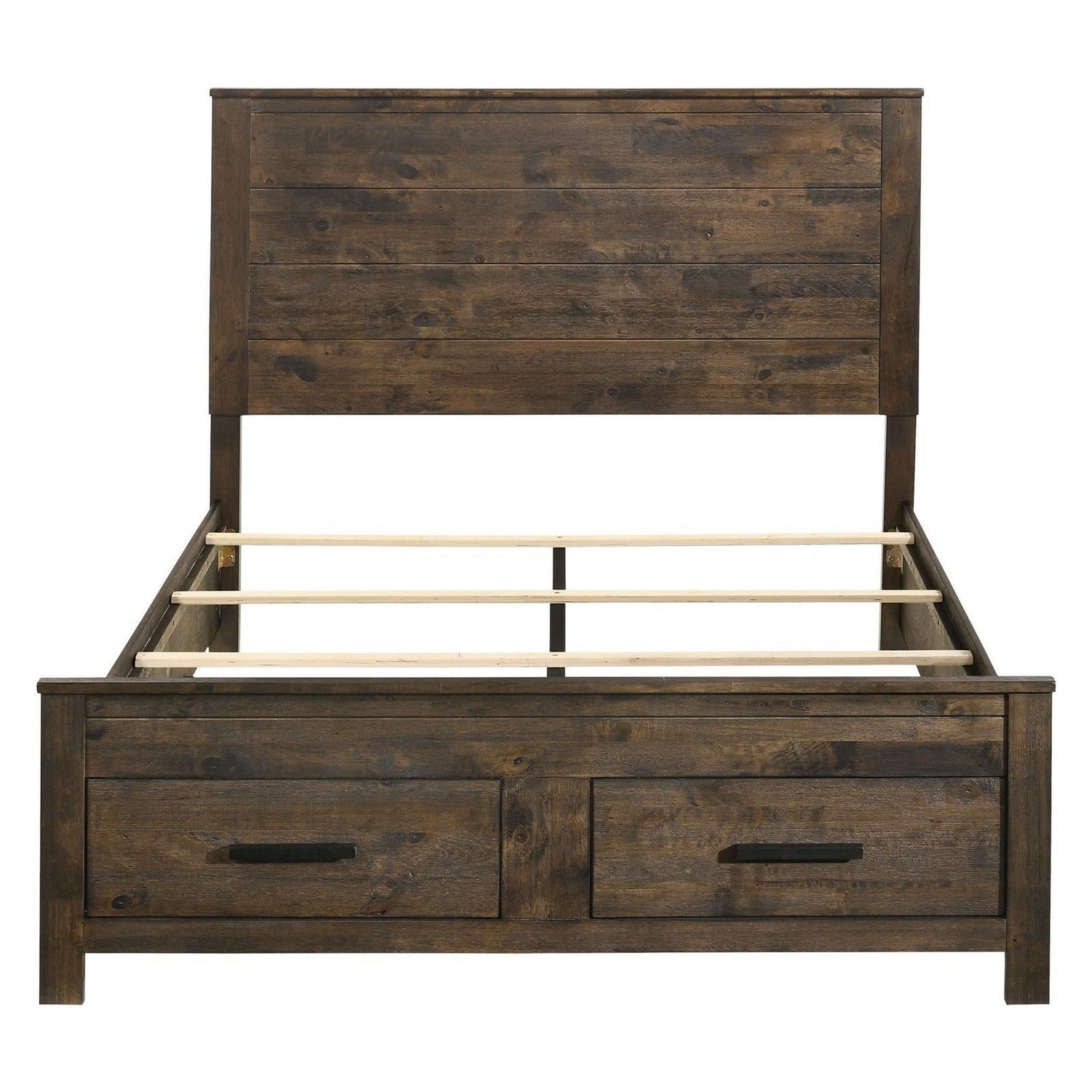 Woodmont Eastern King Storage Bed Rustic Golden Brown 222631KE