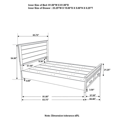 Woodmont Queen Storage Bed Rustic Golden Brown 222631Q