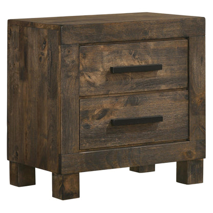 Woodmont 2-drawer Nightstand Rustic Golden Brown 222632