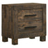 Woodmont 2-drawer Nightstand Rustic Golden Brown 222632