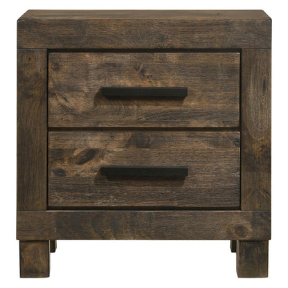 Woodmont 2-drawer Nightstand Rustic Golden Brown 222632