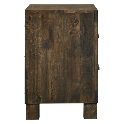 Woodmont 2-drawer Nightstand Rustic Golden Brown 222632