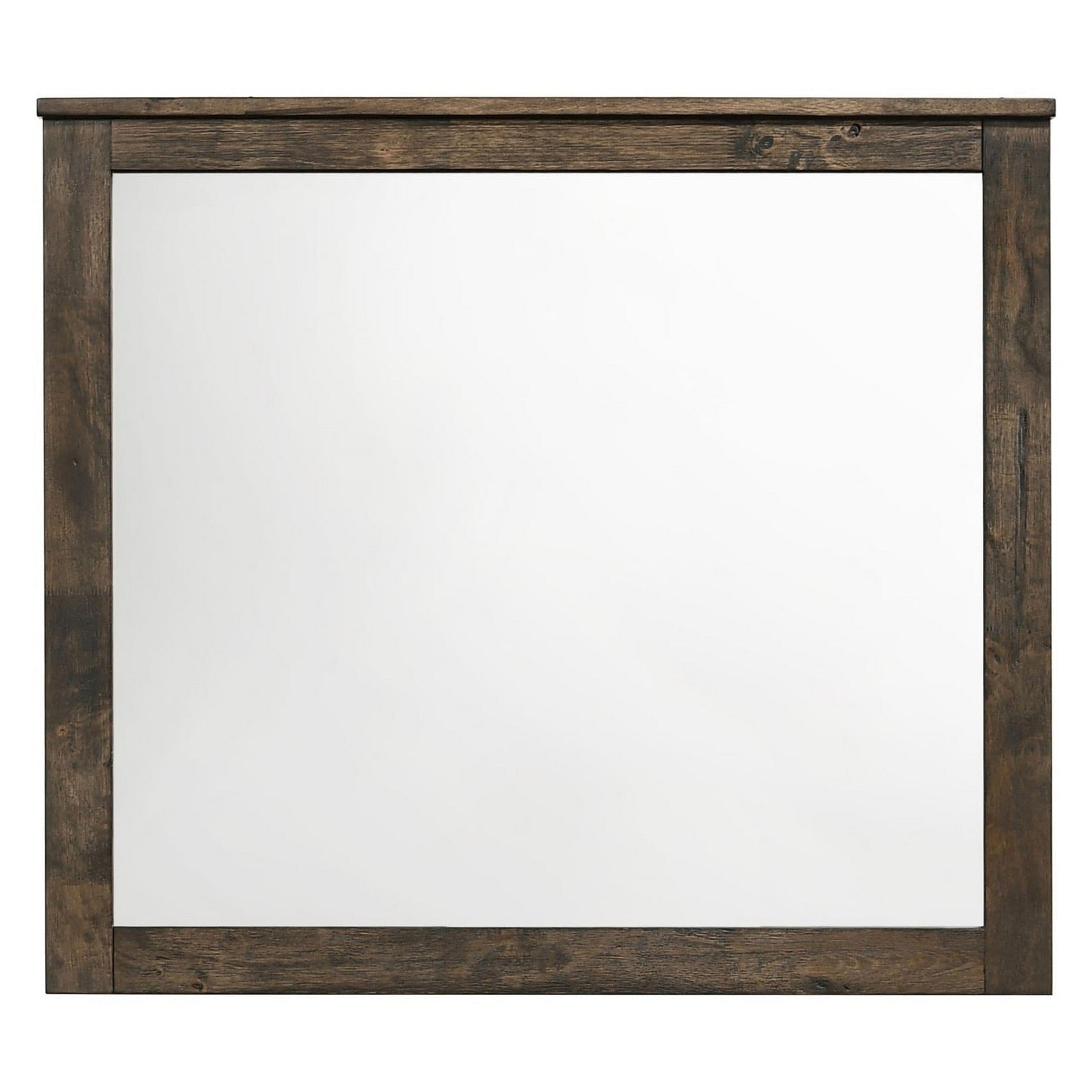 Woodmont Rectangle Mirror Rustic Golden Brown 222634