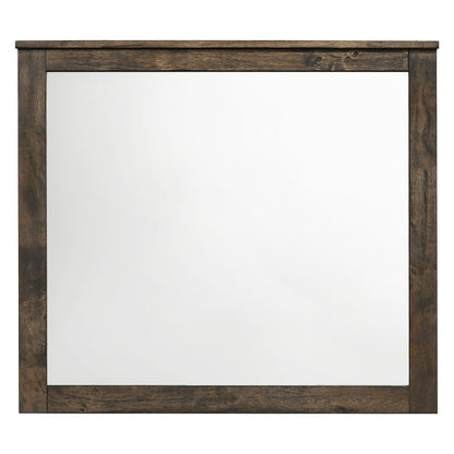 Woodmont Rectangle Mirror Rustic Golden Brown 222634