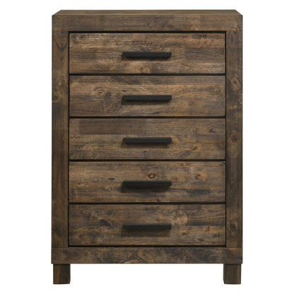 Woodmont 5-drawer Chest Rustic Golden Brown 222635