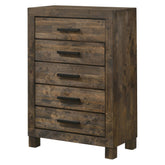 Woodmont 5-drawer Chest Rustic Golden Brown 222635