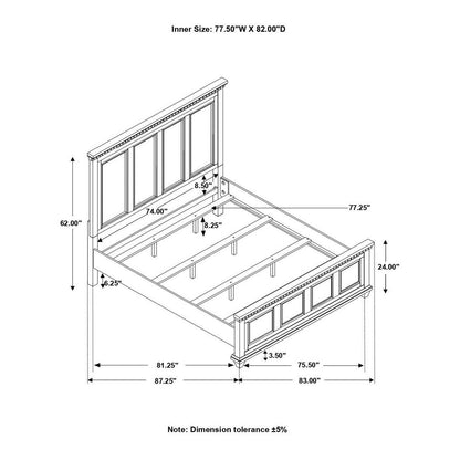 Bennington Rectangular Bed Acacia Brown 222711KE